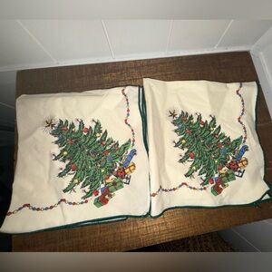 Vintage Holiday Tree Decorative Napkin Covers - Green
